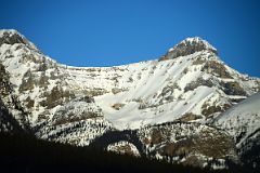 19C Mount Whyte and Mount Niblock Early Morning From Trans Canada Highway Just Before Lake Louise on Drive From Banff in Winter